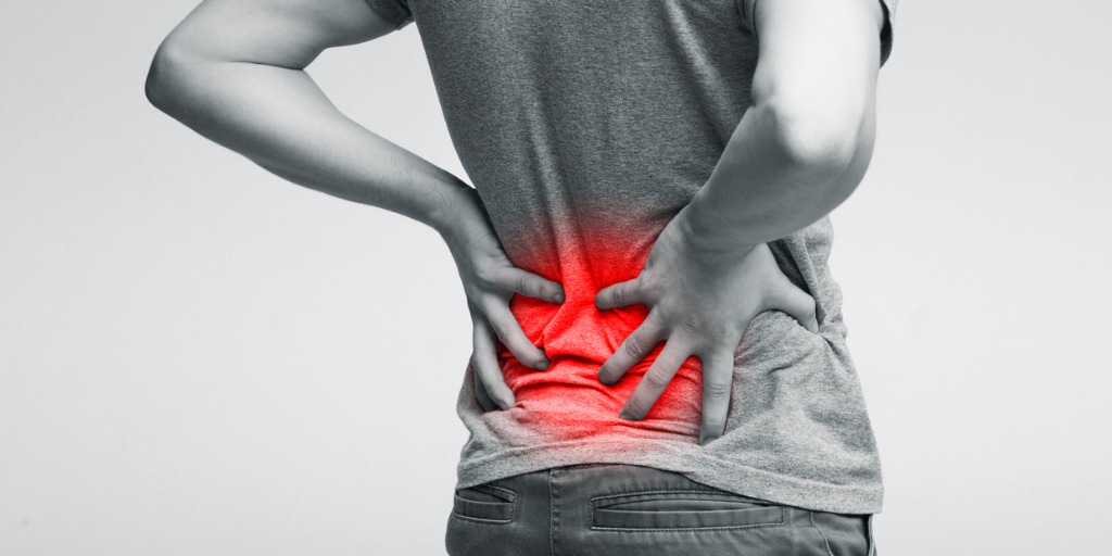 Patient experiencing lumbar back pain