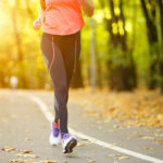 Woman exercise walking outdoors